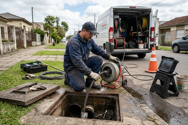 Técnico realizando manutenção preventiva em Bagé.